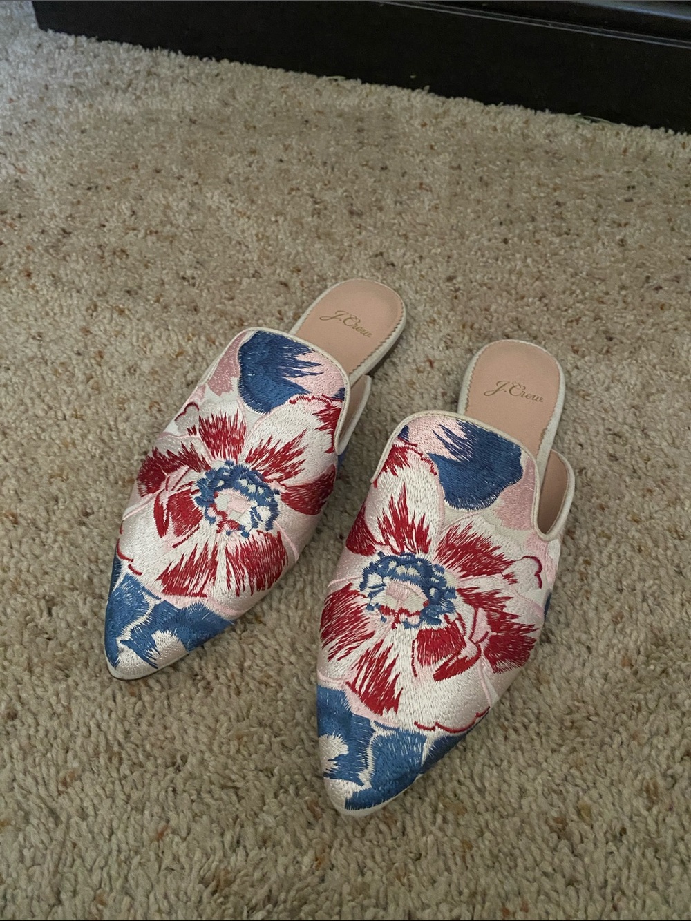 J. Crew Floral Ingalls Marina Mules
